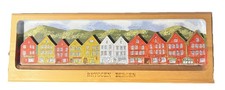 Treskjaering Bergen Nwy Wd Plaque Bryggen wharf- Herang Handwk Scand Wall Art picture