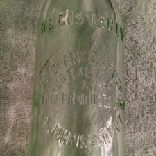 1920's St Johnsbury  Aqua VT ORANGE CRUSH SODA Maple Products BOTTLE Vermont picture