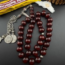 VTG Collectible Faturan Islamic 33-Bead Tasbih  مسبحة مسباح فاتوران قديم N82 picture