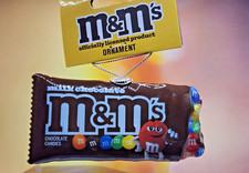 Ruz bag of M&M's Candy Christmas Ornament Plastic milk chocolate food sweet NWT picture