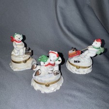 Coca-Cola 1999 Franklin Mint Polar Bear Trinket Boxes. Some Bottles are broken. picture