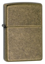 Zippo 201FB Windproof Antique Finish Brass Lighter, New In Box picture