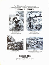 Theodore Robinson American Impressionist Hirschl & Adler Vtg Art Mag Print Ad picture