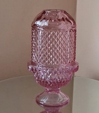 VTG RARE Thistle Pink Viking Diamond Fairy Lamp Light  picture