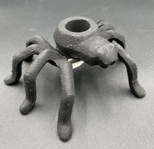 Anthropologie Halloween Crawling Spider Heavy Metal Taper Candle Holder 5