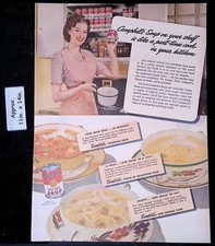 1946 Campbell's Soup Woman has Vegetable Soup & a Pot to cook Print Ad 45180 picture