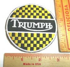 Triumph patch vintage collectible old British motorcycle biker vest memorabilia picture