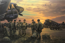 Final Roster by Anthony Saunders art print autographed by WW2 D-Day veterans picture