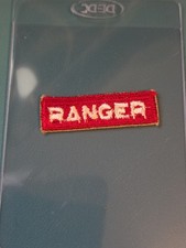 US Army Ranger Tab Patch-Cut Edge-Snow Back-Vintage WW2 picture