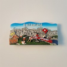 Switzerland Alps Train Collectible Tourist Souvenir 3D Resin Fridge Magnet Craft picture