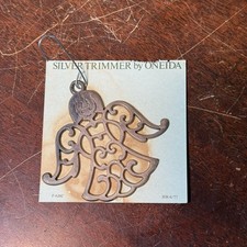 Vintage ONEIDA Silver Trimmer Angel Christmas Tree Ornament Silverplated picture