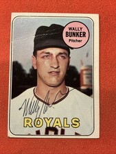 Wally Bunker 🔥🔥MLB: 1969 Topps 🔥🔥Autograph🔥🔥 picture