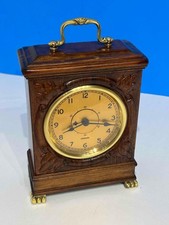 Excel Vintage 1930s SANGAMO Lever-Start Carved Walnut Case Brass Feet OVERHAULED picture