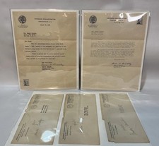 3 WWII Gen Omar Bradley Signed Letters 1945-46 VA Hospital Insulin Shock Therapy picture