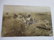 RARE POST CARD 1909 SURREAL ROPING RABBIT  WITH 1909  BEN FRANKLIN 1c GREEN picture