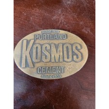 Vintage Kosmos Portland Cement & Kosmortar Brass Advertising Medallions picture