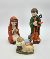 Vintage Nativity Set Creative Arts 3 piece Mary Joseph Baby Jesus picture
