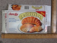 Vtg Sara Lee Croissants Box Empty 1980s Frozen Food Packaging TV Movie Prop picture
