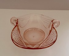 Fenton Pink Depression Glass Double Swan Handle Dish picture