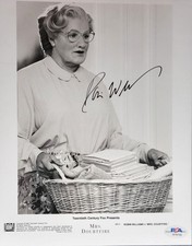Robin Williams Authentic Signed 8x10 B&W Photo W/ PSA COA Mrs. Doubtfire picture