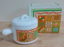 Vintage Avon Patchwork Perfumed Candle Holder with Original Box and Candle, New picture