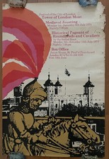 1974 Original Vintage City of London UK Festival travel poster picture