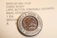USN NAVY Naval Reserve Honorable Discharge Lapel Button Pin Copper Tone USNR NEW picture