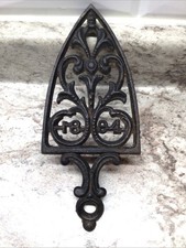 Vintage “1894” Wilton Cast Iron Trivet Hot Iron Stand Ornate Scroll Design picture