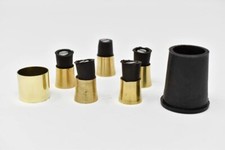 brass Walking Cane Tips Wooden Stick Bottom Rubber Brass Replacement Rubber picture