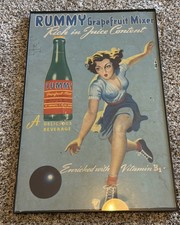 Vintage Rummy Grapefruit Juice, Concentrate Bowling Vintage Advertisement bowlin picture