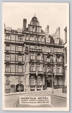 RPPC Norfolk Hotel London Strand WC2 1934 Postcard S.S. Majestic Southampton picture