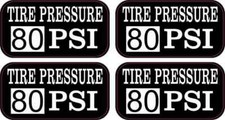 2in x 1in Tire Pressure 80 PSI Stickers Car Truck Vehicle Bumper Decal picture