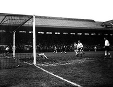 Fulhams Maurice Cook looks on as Hartlepools United goalkeeper Joe- Old Photo picture