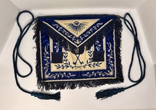Vintage 1963 Masonic Treasurer Apron Crossed Keys All Seeing Eye Freemason picture