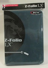 BCW GAMING Z-FOLIO 9-POCKET LX ALBUM - TEAL, HOLDS 360 CARDS, ZIPPER CLOSURE picture
