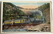 c1900s Lead Deadwood Black Hills SD Train Railroad South Dakota Postcard picture