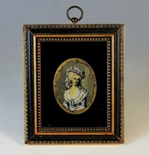 Vintage Eglomise Miniature Portrait of Madame Lamballe picture