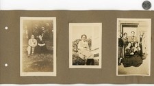 (47) Vintage 1900's photos on album pages - 1900's Family Adventures Homes Kids picture