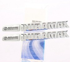 Duramax Badges OEM Allison Chrome Emblems Compatible Silverado Sierra Duramax picture
