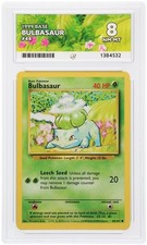 Pokémon TCG Bulbasaur Base Set 44/102 Regular Unlimited Common Graded ACE 8 picture