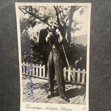 Vintage Adolphe Menjou Cinema Postcard Autograph Signature Dedication picture