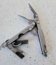 RARE KERSHAW A100 Multi Tool With Leather Case Blade Knife USA Lock Army Plier  picture