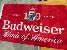 Budweiser 3x5 Flag Made of America Banner Beer Flag Mancavedecor Bar Wall Decor picture