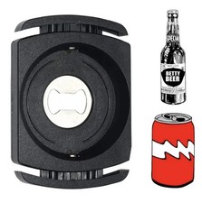 Beer Can Opener Soda Aluminum Can Opener 12 or 16 oz Non-Cut Smooth Edge Black picture