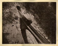 Switzerland, Pilatusbahn, Wolfort viaduct tunnel photo vintage photo print picture