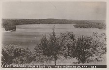 RPPC Postcard Lake Norfolk from Beautiful  View Henderson AR picture