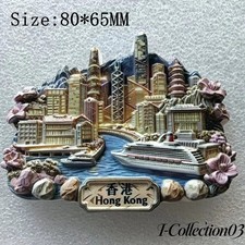 China Tourism City Series:Hong kong Scenery Emboss Resin Fridge Magnet picture