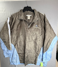 Disney Parks Packable Jacket Windbreaker 1/4 Zip Brown Blue Mens M/L Natori picture