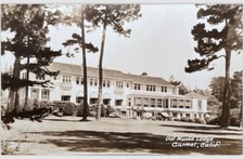 Carmel California POSTCARD Del Monte Lodge Great Front View RPPC picture