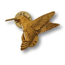Hummingbird Pin - 24K Gold Plated picture